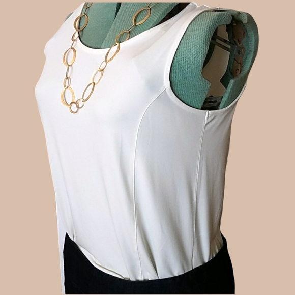 Avenue Sleeveless Top Cream Polyester size 18 / 20 - Picture 2 of 4